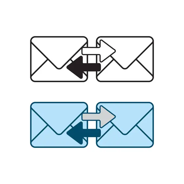 Εικονογράφηση Εικονίδιο Λογότυπο Ταχυδρομείου Πολύχρωμο Και Περίγραμμα — Διανυσματικό Αρχείο