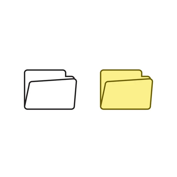 Folder File Logo Icon Illustration Colorful Outline — Vector de stock
