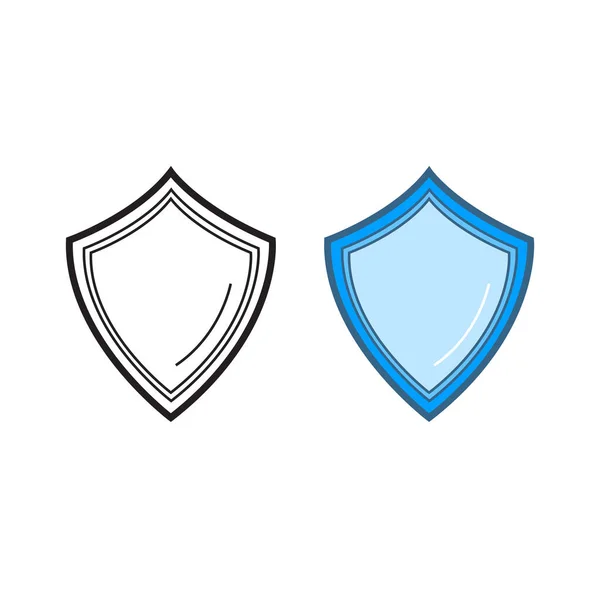 Shield Logo Icon Illustration Colorful Outline — Vector de stock