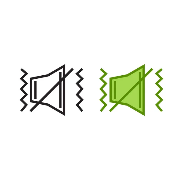 Lautsprecher Logo Symbol Abbildung Bunt Und Umriss — Stockvektor