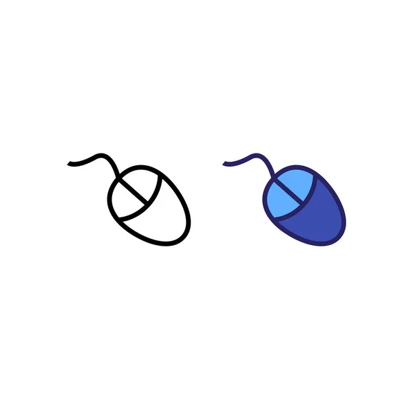 Maus Logo Symbol Abbildung Bunt Und Umrissen — Stockvektor