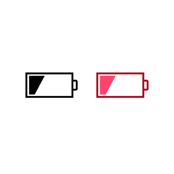 Ícone Logotipo Bateria Ilustração Colorido Contorno —  Vetores de Stock