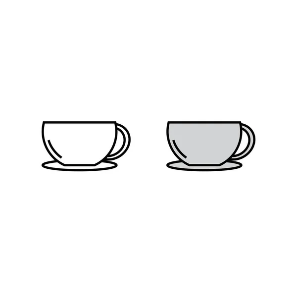 Cup Logo Icon Illustration Colorful Outline — стоковый вектор