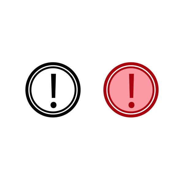 Aviso Cautela Ícone Logotipo Ilustração Colorido Contorno — Vetor de Stock