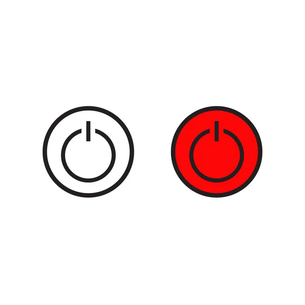 Ícone Logotipo Botão Energia Ilustração Colorido Contorno — Vetor de Stock
