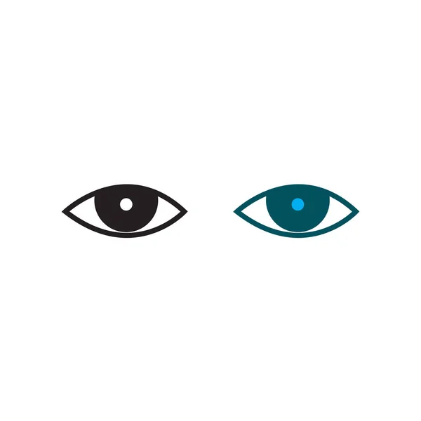Εικονίδιο Εικονίδιο Λογότυπο Μάτια Πολύχρωμο Και Περίγραμμα — Διανυσματικό Αρχείο