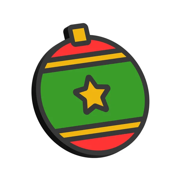 ホワイトバックグラウンドのクリスマスボールの3Dイラスト — ストックベクタ