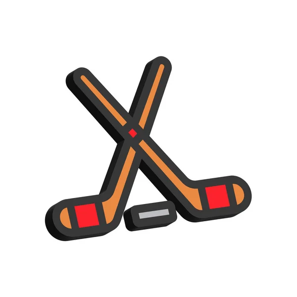 Illustration Hockey Puck Isolé Sur Fond Blanc — Image vectorielle