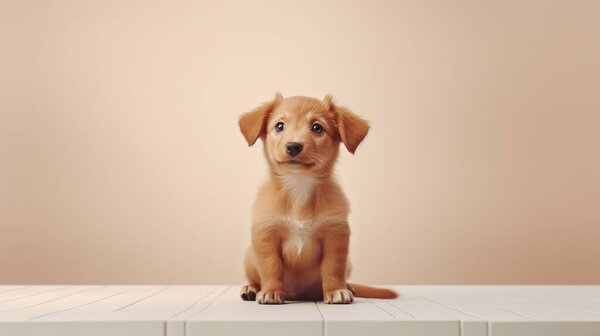 Adorable Dog Serene Minimalist Setting — Stock Photo, Image