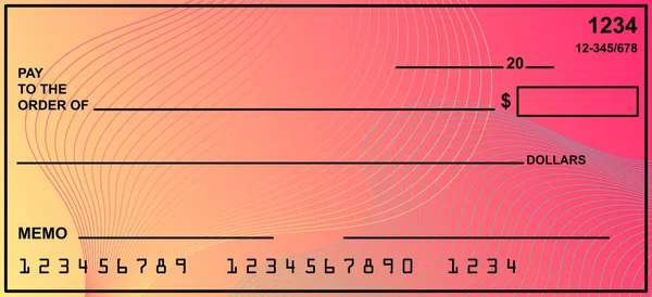Boş Banka Vektörü veya Kişisel Çek. Ödeme, Para, Nakit, Para, Çek, Banknote