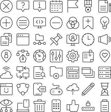 Vector of User Experience Icon Set. Perfect for user interface, new application clipart