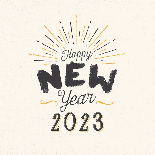 Ruční Přání Šťastný Nový Rok 2023 Vektor Eps10 Pro Váš — Stockový vektor