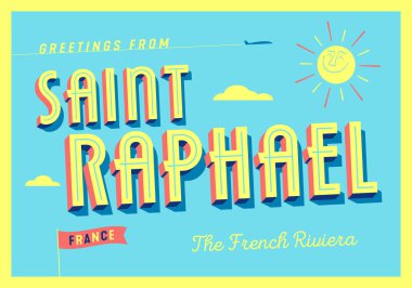 Saint-Raphael, Fransa - Fransız Rivierası - Turistik Kartpostal