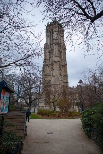 Saint Jacques Tower City Paris France — Stock Photo, Image