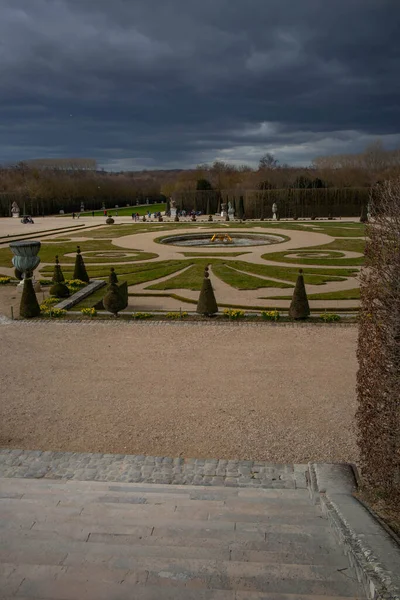 Trädgårdar Versailles Palats Nära Paris Frankrike — Stockfoto