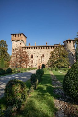 Ortaçağ köyü Grazzano Visconti, Piacenza ili, Emilia Romagna