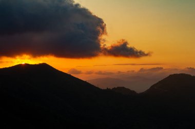 Ponzanello, Toskana İtalya 'dan gün batımı