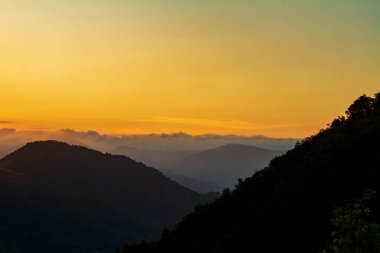Ponzanello, Toskana İtalya 'dan gün batımı