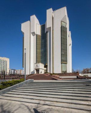 Chisinau, Moldova, 3 Mart 2025. Chisinau 'daki Başkanlık Sarayı manzarası