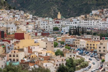 View of Moulay Driss Zerhoun, a city in Meknes region famous for being the site of the tomb of Idris I, Morocco.