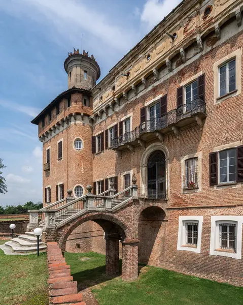 View of Chignolo Po castle, one of the most famous castles in Lombardy region, Pavia province, Italy