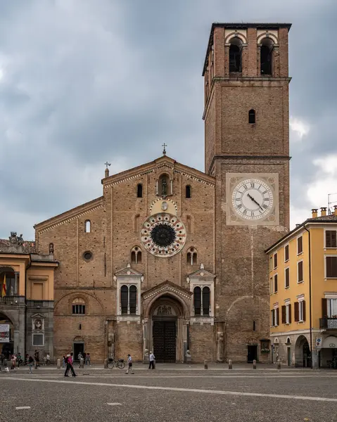 Lodi, Italy, June 2023. Lodi Cathedral and Vittoria square, considered one of the most beautiful squares in Italy