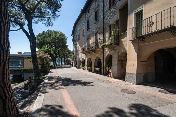 View of Morcote on the Lugano Lake, considered one the most beautiful village in Switzerland