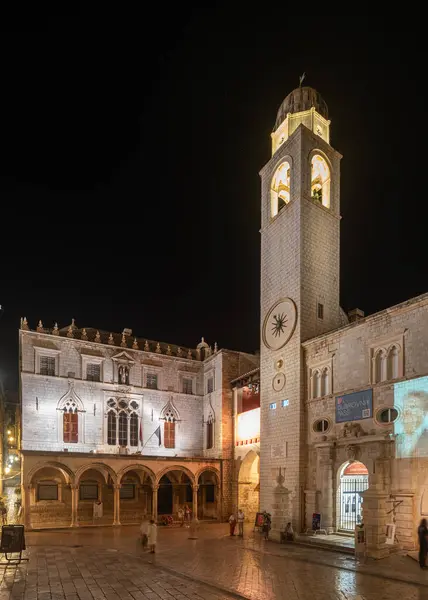 Dubrovnik. Croatia, Aug. 2023. A stunning photograph capturing the grandeur of Dubrovnik clock tower