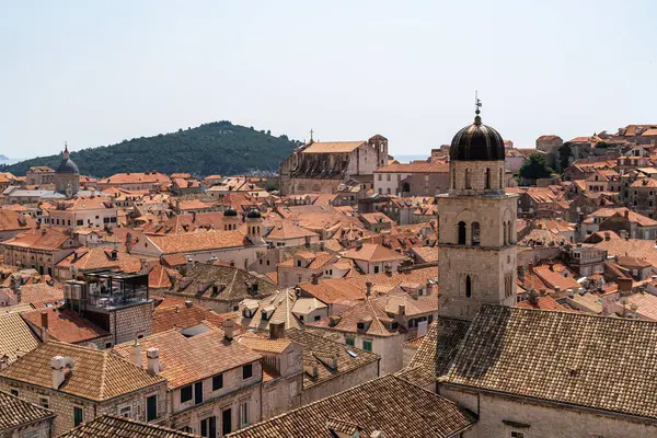 This photo captures a stunning view of Dubrovnik cityscape from the City Walls, Croatia