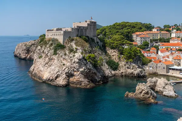 Fort Lovrijenac stands prominently near Dubrovnik, Croatia