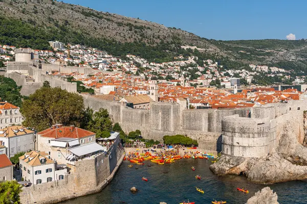 Scenic view showcasing the historic charm and architectural beauty of the Old City of Dubrovnik in Croatia.