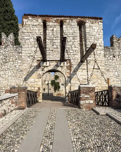 View Brescia Castle, a well-preserved medieval fortress offering panoramic views of the city, Lombardy, Italy