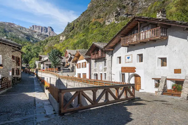 The picturesque small village of Ferrera Moncenisio, located in Susa Valley, near the Col du Mont-Cenis
