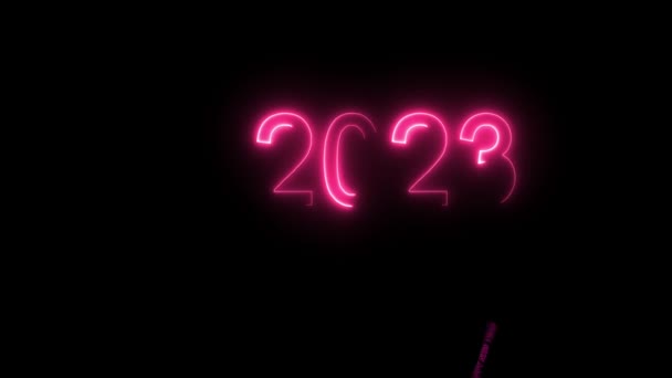2023 Szczęśliwego Nowego Roku Film Tytuł Efekt Tekstowy Animowana Przyczepa — Wideo stockowe