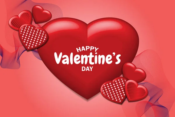 Sevgililer Günü posteri ve tebrik kartı. Sevgililer Günün kutlu olsun ve 3D kalp şeklinde. Sevgililer günü hediyesi için harika.