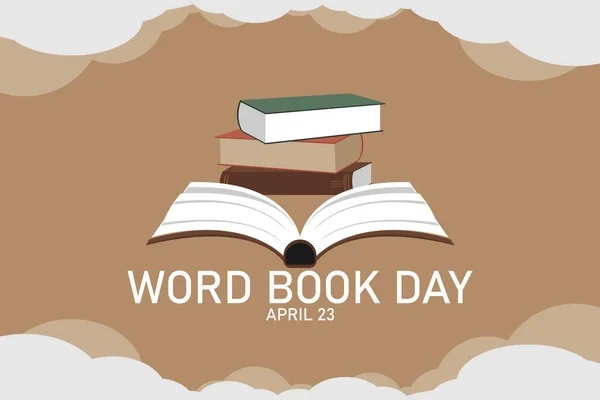 Dünya kitap günü için okunacak bir yığın kitap. Hardcover olarak çeşitli ders kitaplarının yığını, açık kahverengi arkaplan üzerine açık defterler. Edebiyat, eğitim konsepti. Eğitim vektörü illüstrasyonu