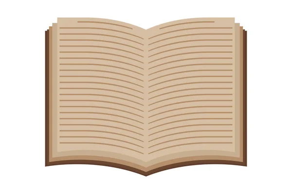 Açık kitap illüstrasyonu. Kitapçı veya mağaza, kütüphane, eğitim veya öğrenim kavramı için logo olarak kullanılabilir..