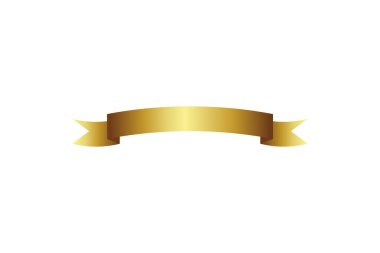 luxury gold reel ribbon badge illustration