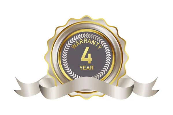 Garanti rozet elementi altın gümüş renginde resimleme