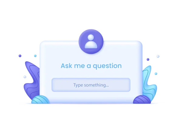 Ask Question Illustration User Interface Window Template Collection Modern Vector — Vettoriale Stock