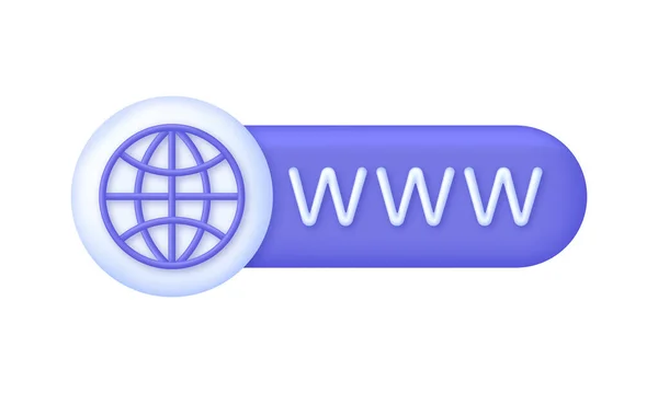 Hyperlink Icon Suche Nach Www Zeichen Webhosting Technologie Browser Suche — Stockvektor