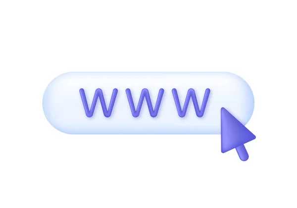 Icono Hipervínculo Busca Letrero Www Tecnología Alojamiento Web Página Web — Vector de stock