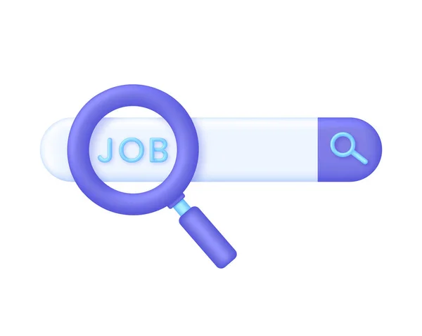 Searching Job Illustration Human Resource Management Hiring Concept Trendy Modern — Stock Vector