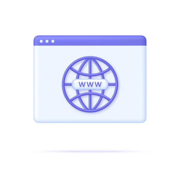 Globe Hyperlink Icon Search Www Sign Web Hosting Technology Browser — Stock Vector