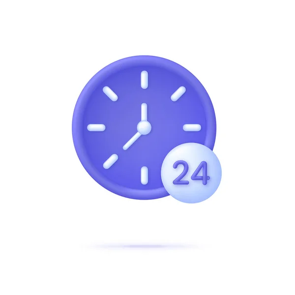Uhr Symbol Stunden Zeitablauf Zeiterfassung Und Zeitmessung Zeitrahmenkonzept Trendiger Und — Stockvektor