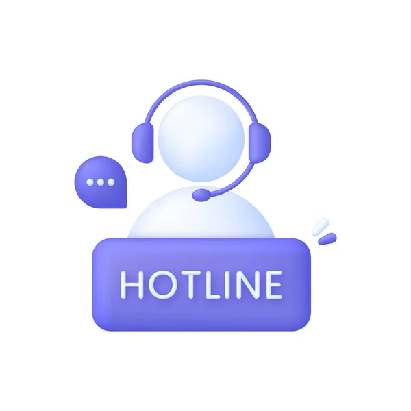 Call Center Icona Del Servizio Supporto Hotline Consultazione Dei Clienti — Vettoriale Stock