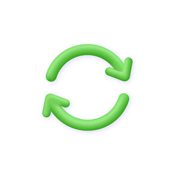 Recycle Icon Recycling Rotation Arrow Environmental Protection Trendy Modern Vector — Wektor stockowy