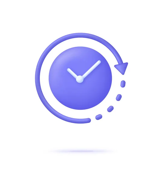 Uhr Symbol Stunden Laufe Der Zeit Zeiterfassung Und Zeitmessung Zeitrahmenkonzept — Stockvektor