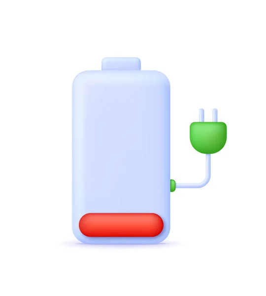 Battery Icon Battery Charging Battery Charge Low High Discharged Charged — 스톡 벡터