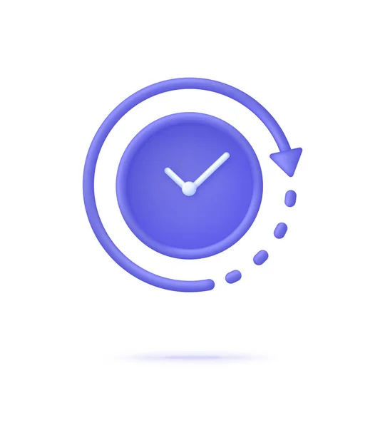 Icona Dell Orologio Ore Passaggio Del Tempo Cronometraggio Misurazione Del — Vettoriale Stock